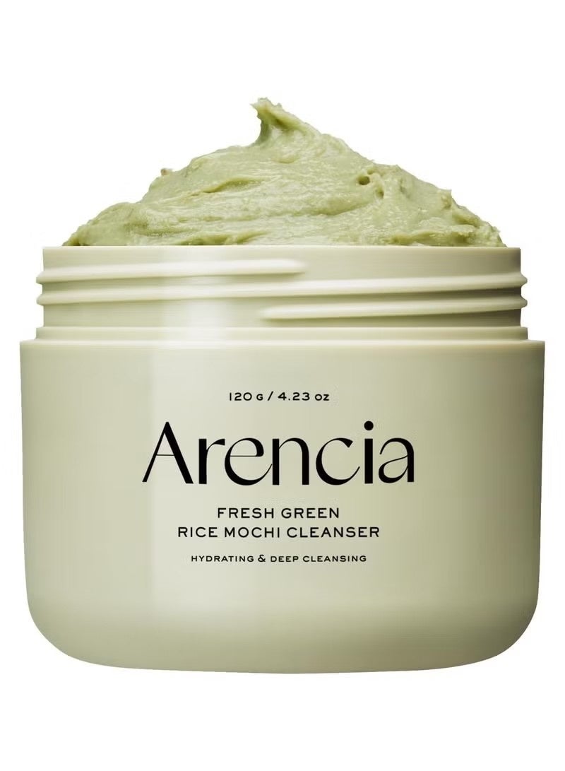 Arencia - Korean Rice Mochi Face Cleanser - Face Mask, Foaming Cleanser, Gentle Scrub All in One - Deep Cleansing, Moisturizing, Pore Minimizing, Removing Blackhead- with Rice Water & Green Tea, Mugwort